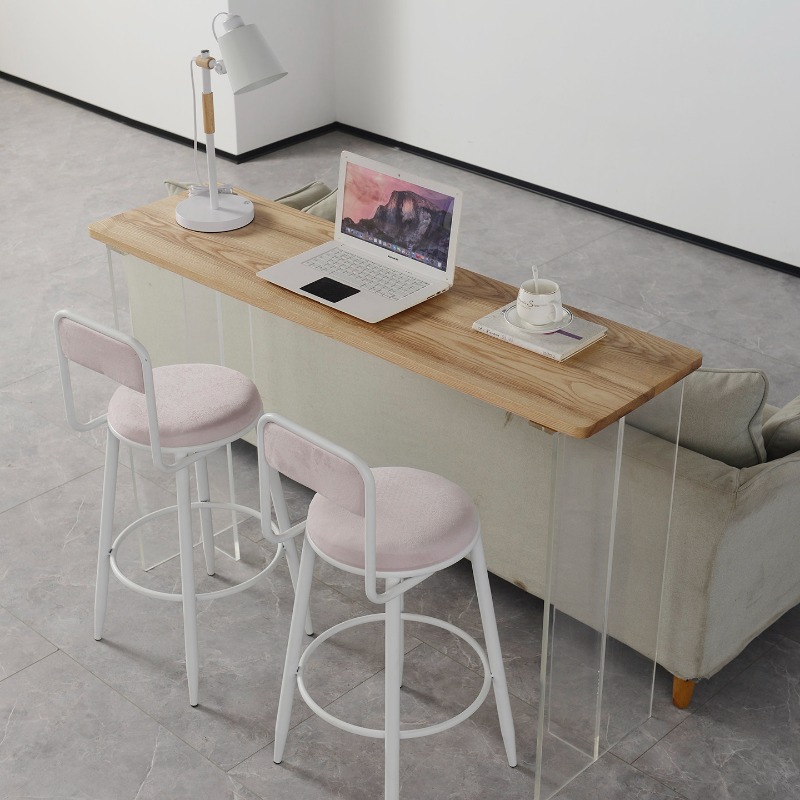 Home & Hotel Textiles Private Limited - Nordic Creative Acrylic Solid Wood Bar