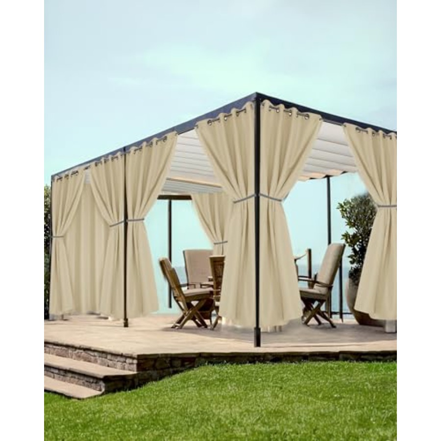 P & C Home Textiles Usa - Outdoor Curtains for Patio: Waterproof, All-Weather