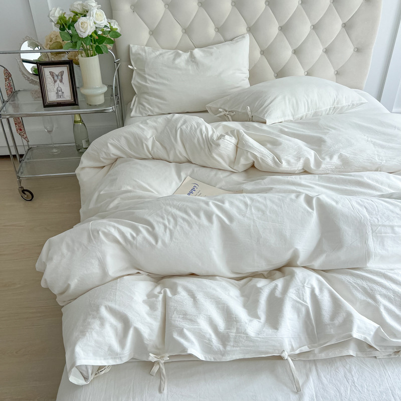 Luxury Home Textiles Usa - White Minimalist Comforter Cover Set Twin