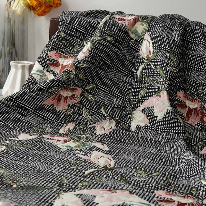 Home Textiles Luxury Curtains - European Relief Floral Bird Jacquard Fabric