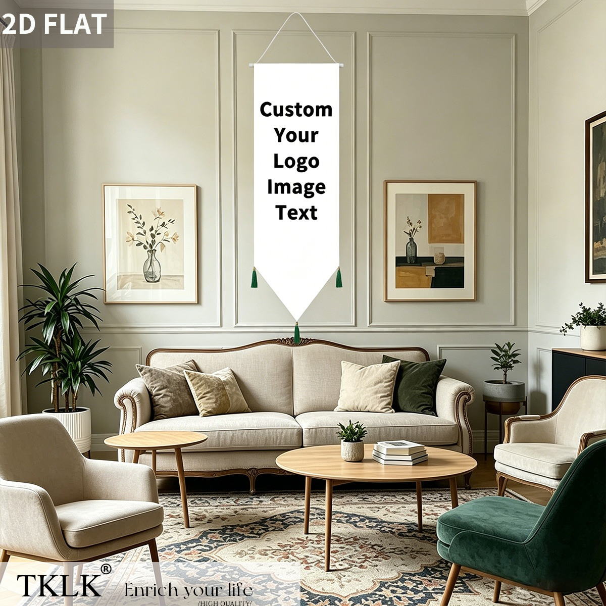 2D FLAT 1pc Custom Durable Pol - Home Textiles Images ulasan dan harga