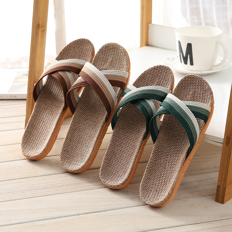2026 New Linen Slippers for Me - Home Textile ulasan dan harga