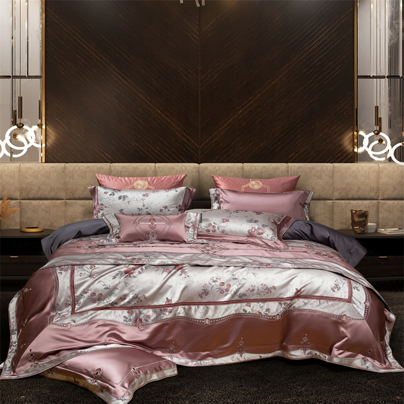 Chic Rose Flowers Jacquard Sat - Luxury Home Textiles Usa ulasan dan harga