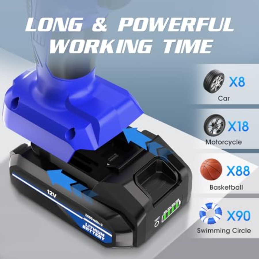 Tire Inflator Portable Air Com - P & C Home Textiles Usa ulasan dan harga