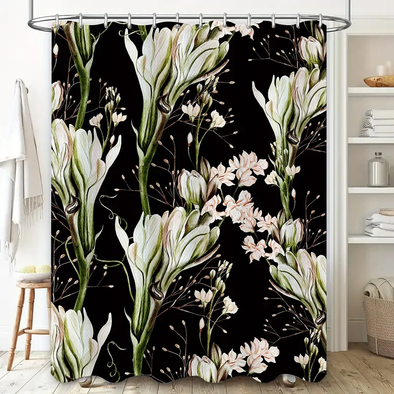 High-end floral waterproof sho - Home Textiles Luxury Curtains ulasan dan harga