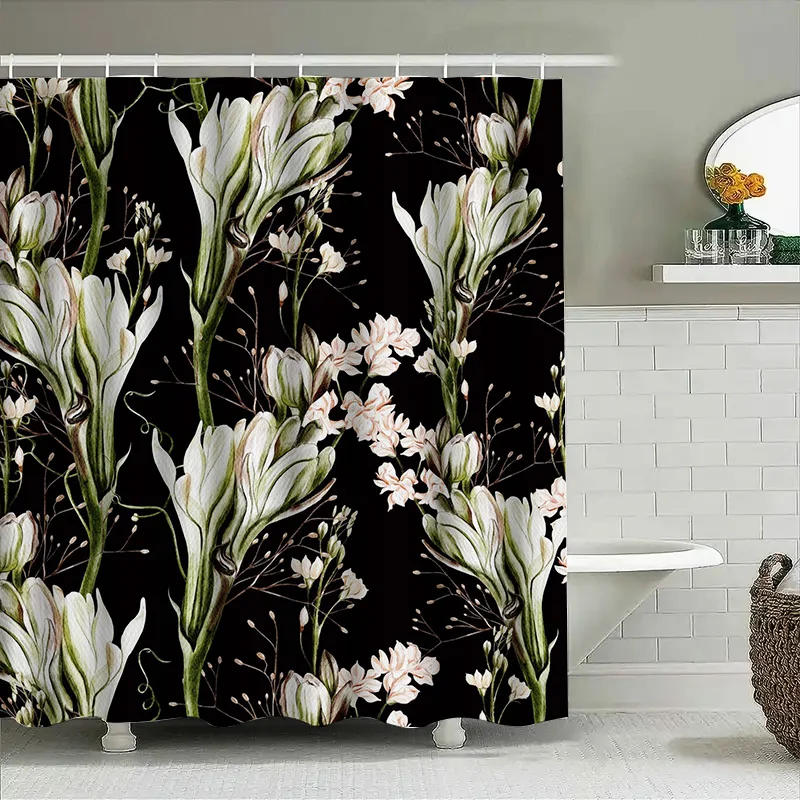 High-end floral waterproof sho - Home Textiles Luxury Curtains ulasan dan harga