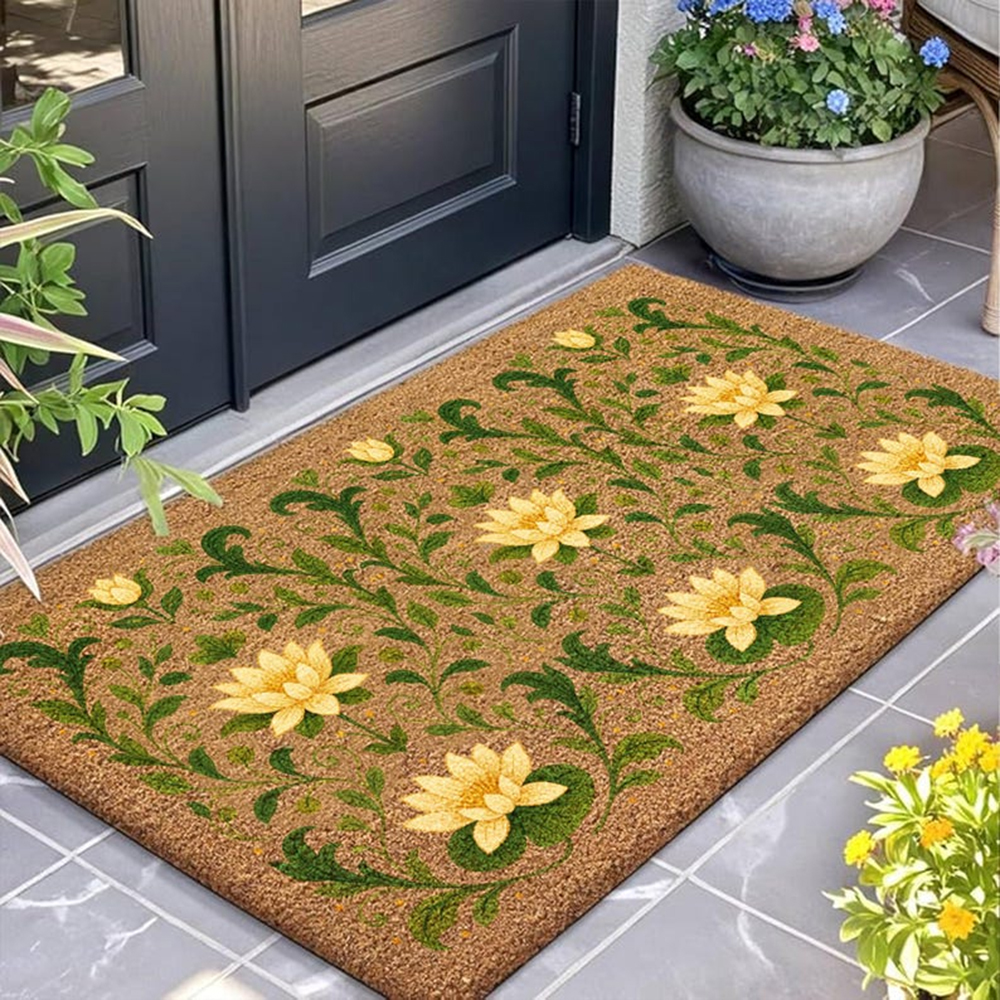 Gentle Floral Mat Custom Carpe - Home Textiles Images ulasan dan harga
