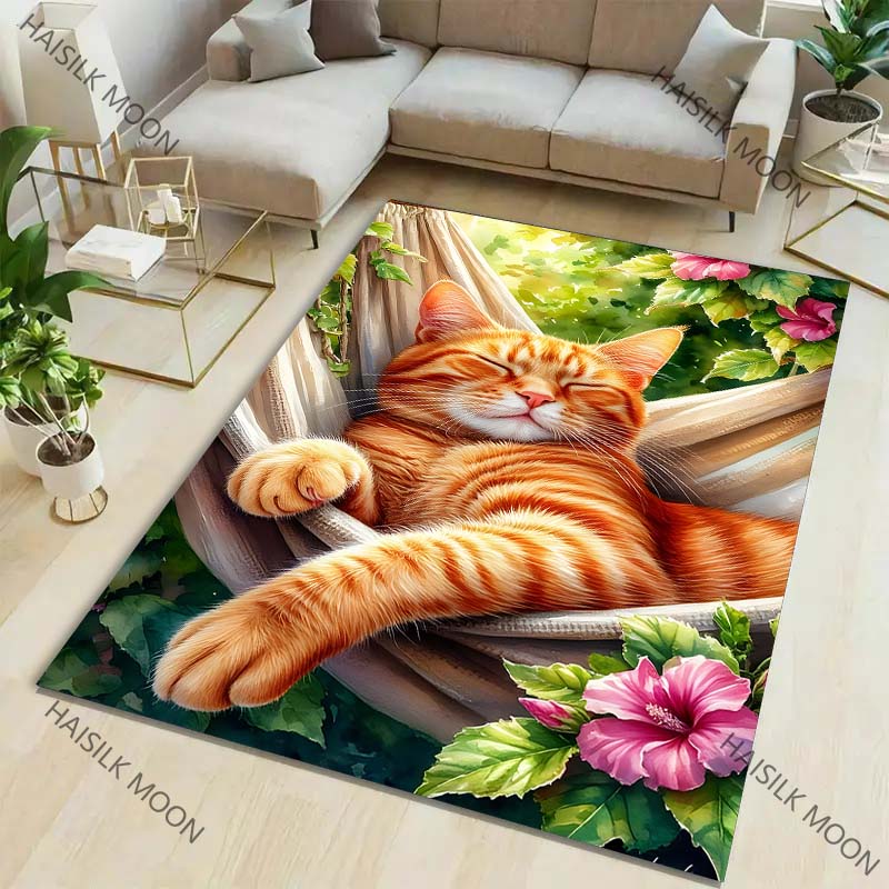 Orange Cat in The Afternoon Pa - Luxury Home Textiles Usa ulasan dan harga