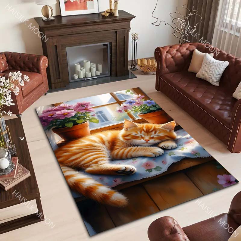 Orange Cat in The Afternoon Pa - Luxury Home Textiles Usa ulasan dan harga