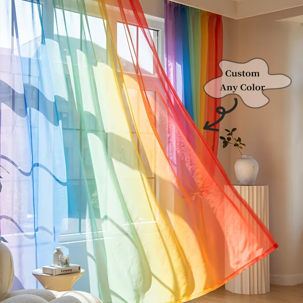 Custom 2D Flat 2pcs Sheer Curt - Home Textiles Images ulasan dan harga
