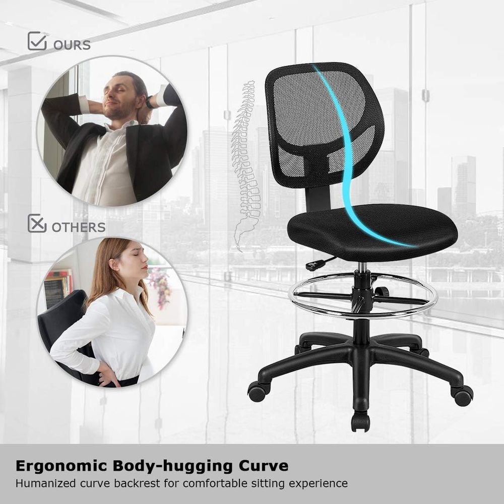 Ergonomic Black Mesh Swivel Of - Home & Hotel Textiles Private Limited ulasan dan harga