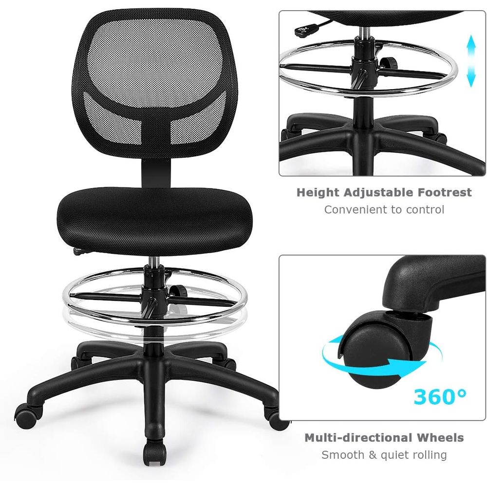 Ergonomic Black Mesh Swivel Of - Home & Hotel Textiles Private Limited ulasan dan harga
