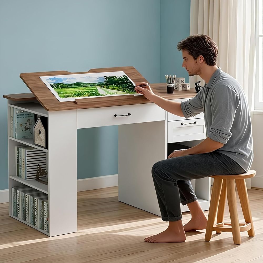 Adjustable Desk with Storage a - Home & Hotel Textiles Private Limited ulasan dan harga