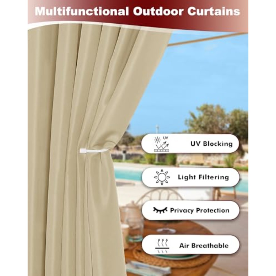 Outdoor Curtains for Patio: Wa - P & C Home Textiles Usa ulasan dan harga
