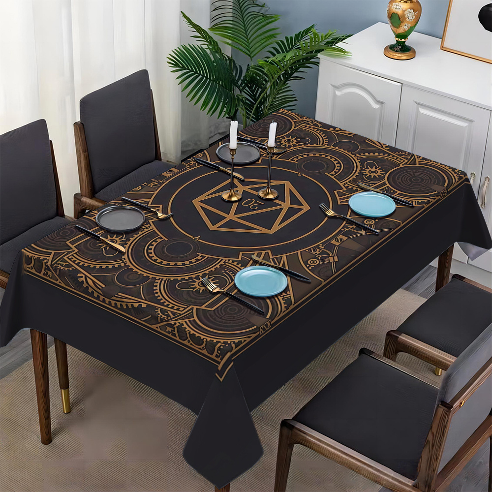 Steampunk Black Golden Gear Pa - Home Textile ulasan dan harga