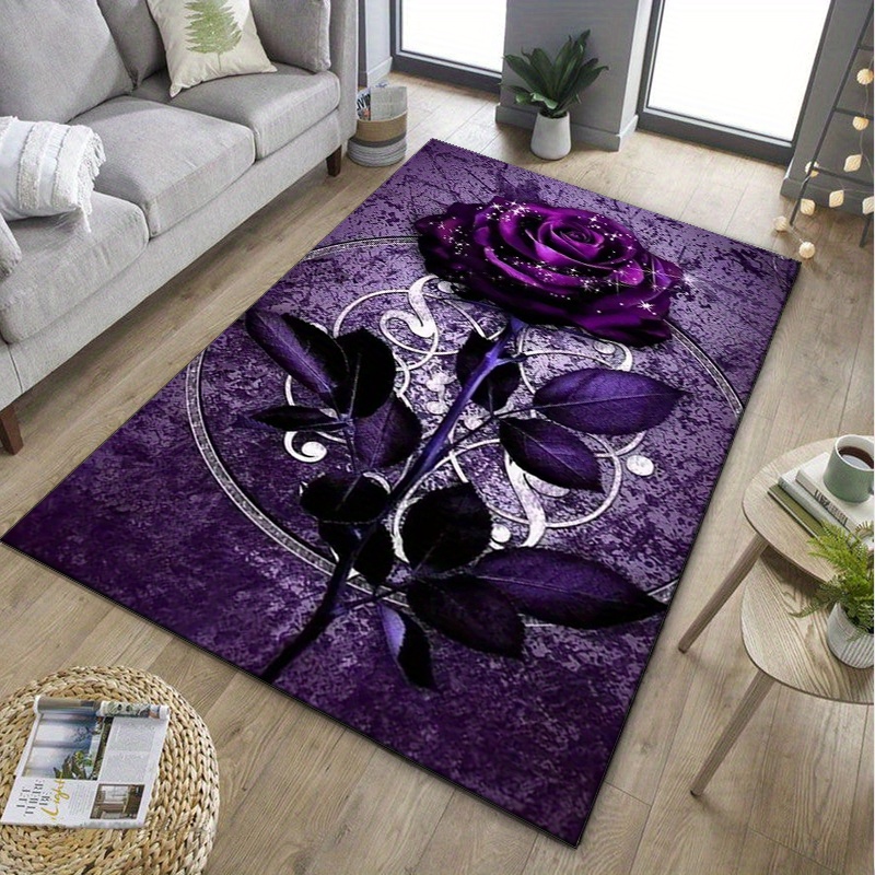 Purple Leaf Rug for Elegant Of - Luxury Home Textiles Usa ulasan dan harga
