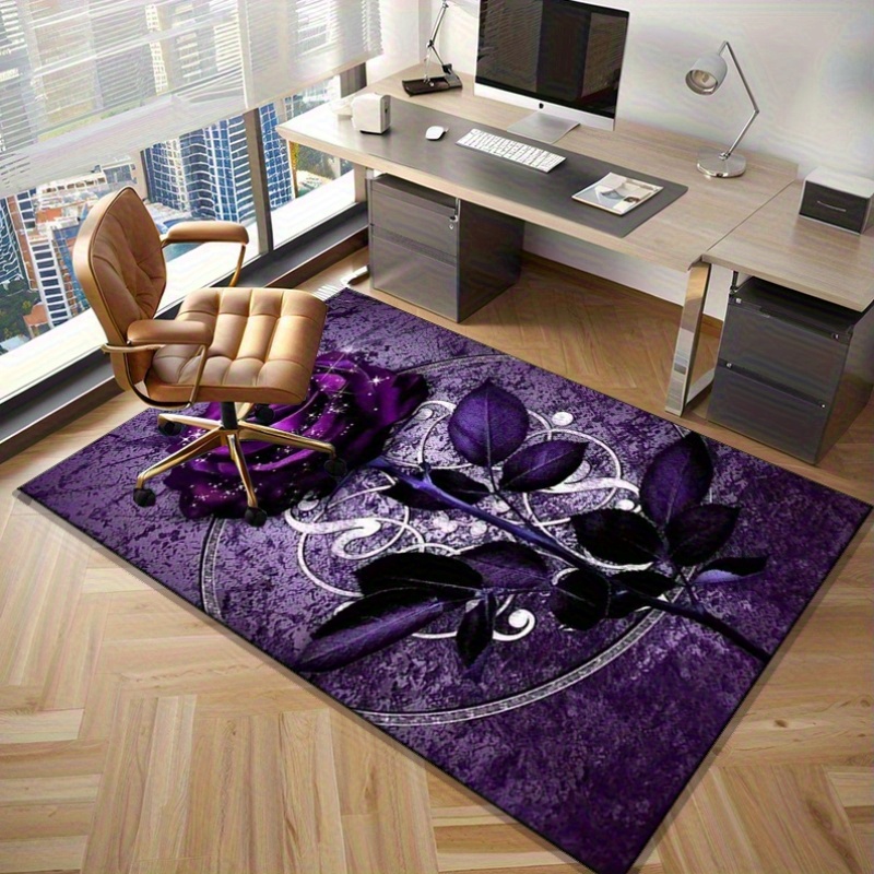 Purple Leaf Rug for Elegant Of - Luxury Home Textiles Usa ulasan dan harga