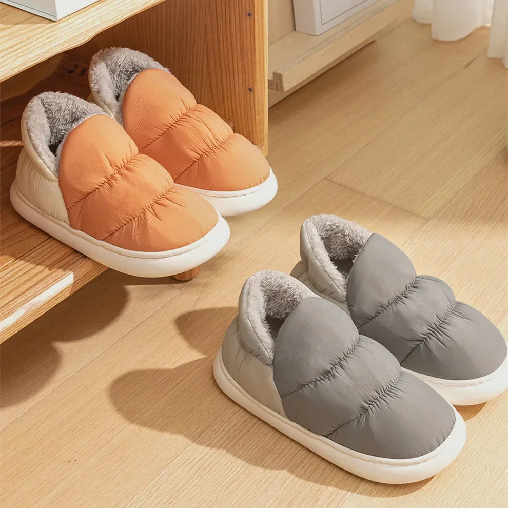 Women Men Slippers Winter Down - Home Textile ulasan dan harga
