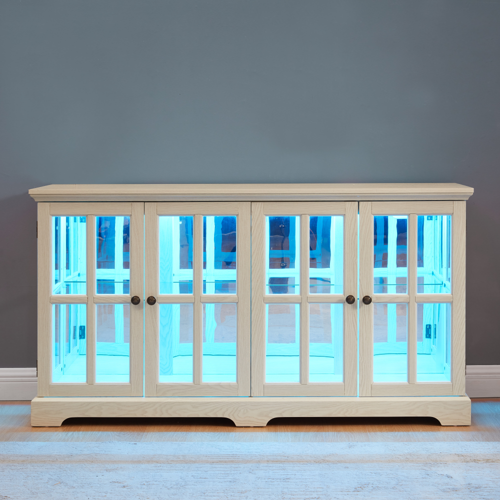 LED Curio Display Cabinet Vint - Home & Hotel Textiles Private Limited ulasan dan harga