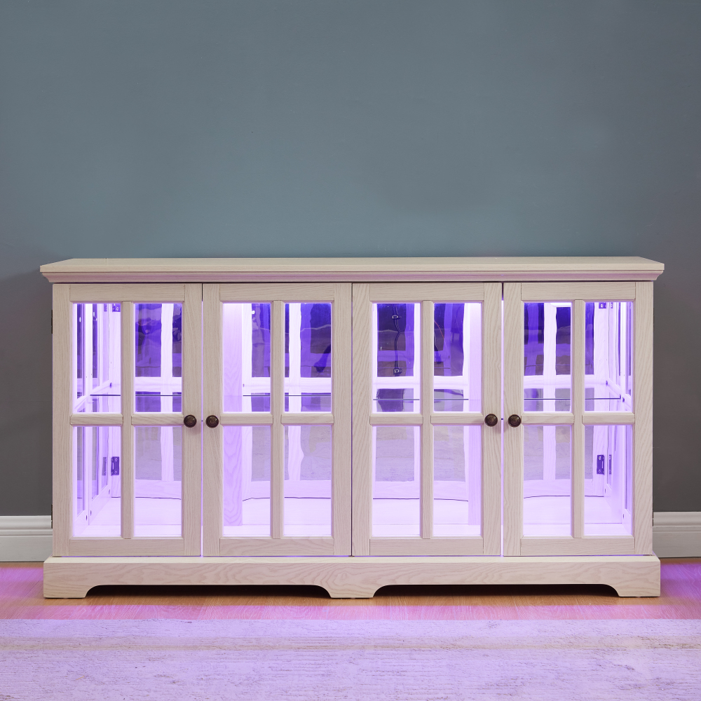 LED Curio Display Cabinet Vint - Home & Hotel Textiles Private Limited ulasan dan harga