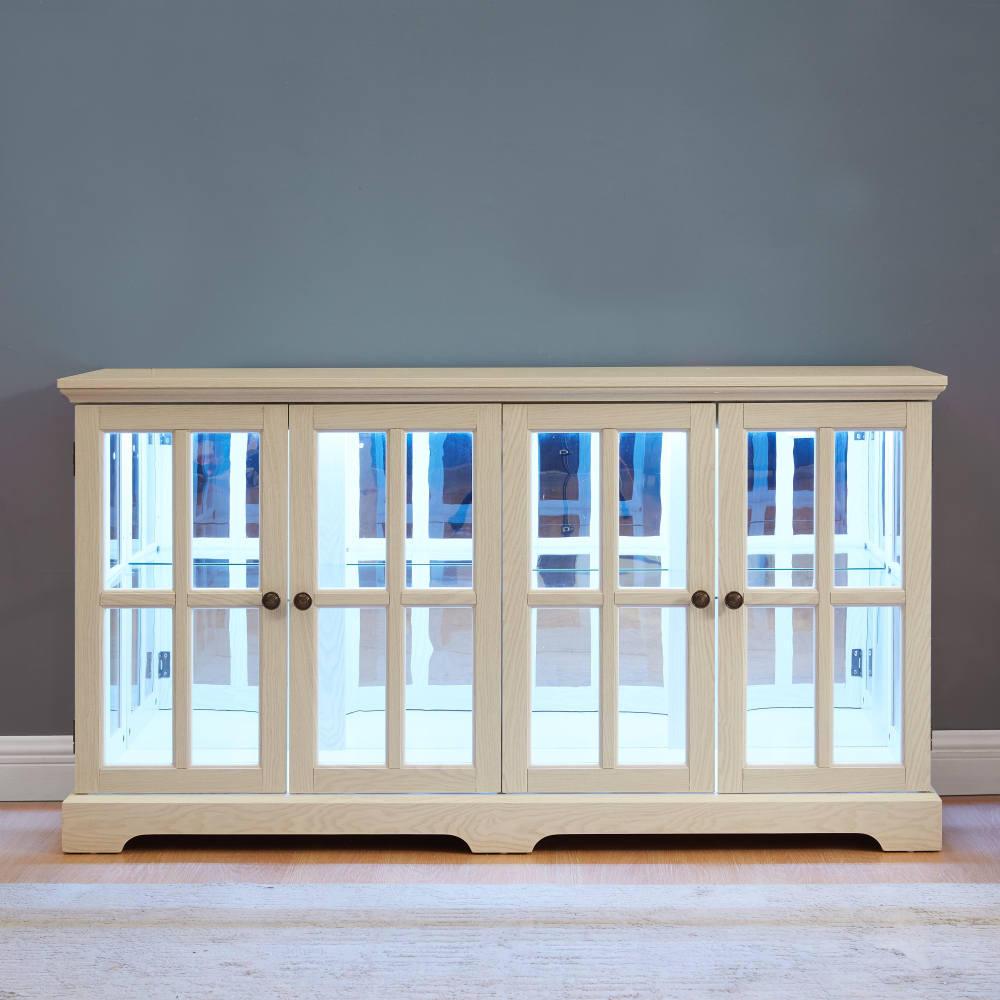 LED Curio Display Cabinet Vint - Home & Hotel Textiles Private Limited ulasan dan harga