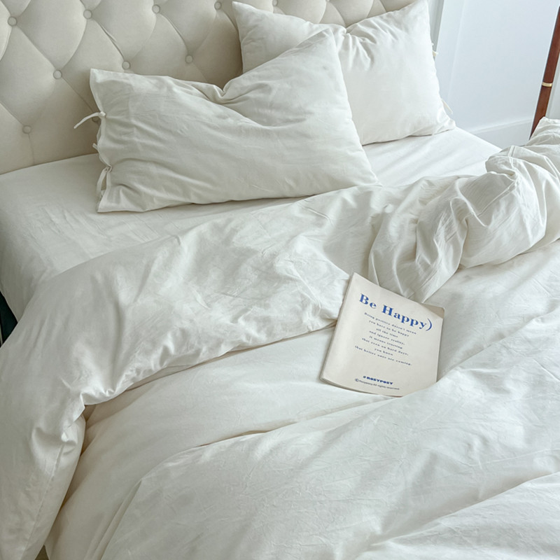 White Minimalist Comforter Cov - Luxury Home Textiles Usa ulasan dan harga