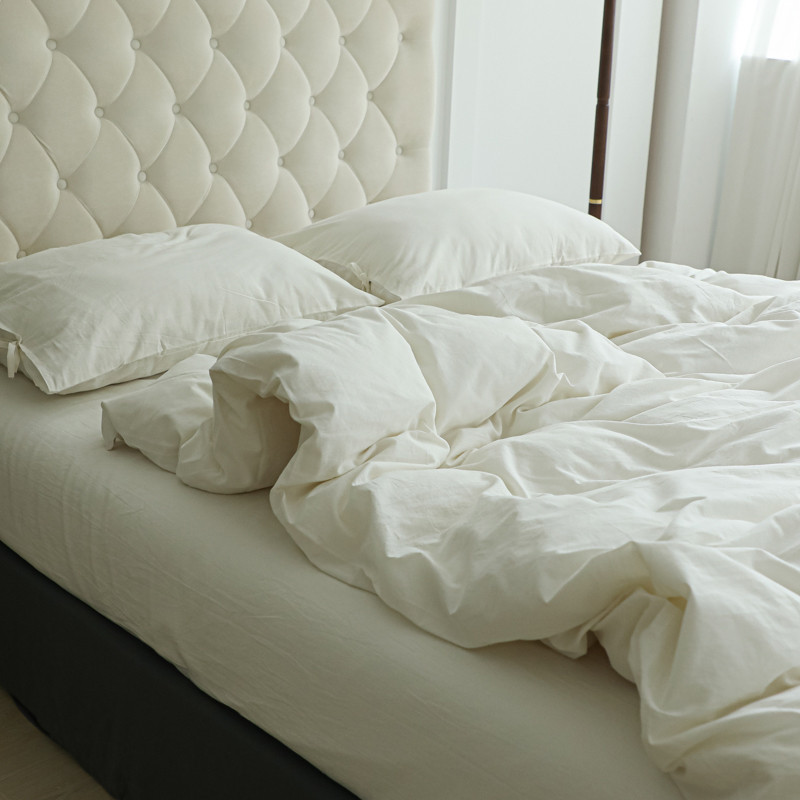 White Minimalist Comforter Cov - Luxury Home Textiles Usa ulasan dan harga