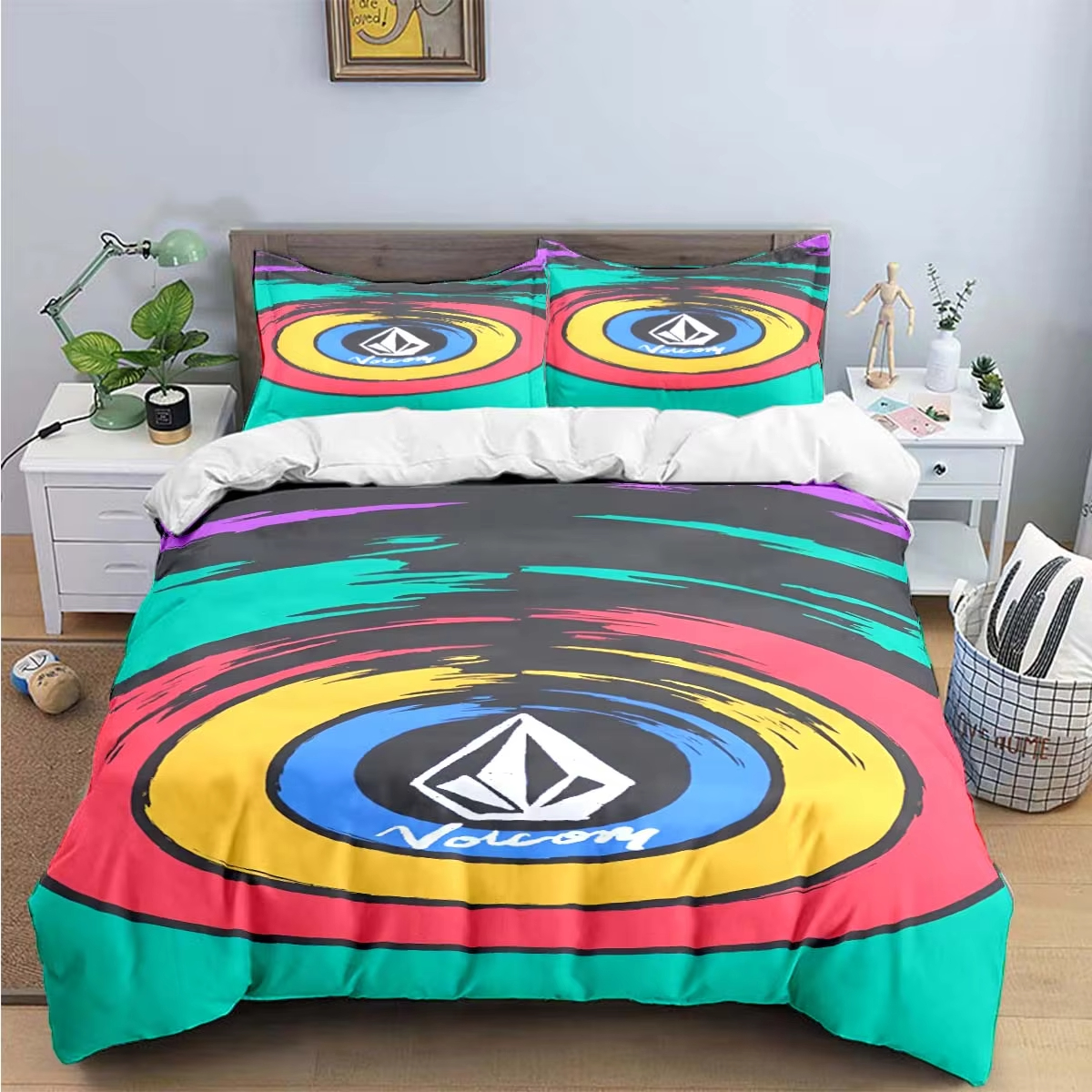 New V-VOLCOM 3d Print Bedding  - Luxury Home Textiles Usa ulasan dan harga