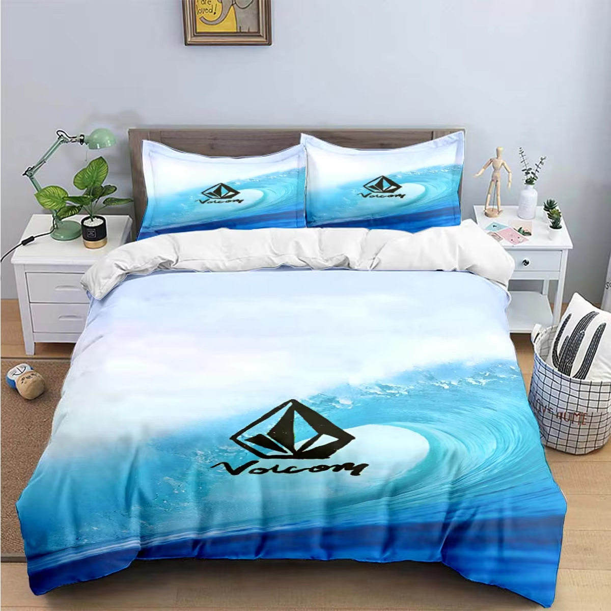 New V-VOLCOM 3d Print Bedding  - Luxury Home Textiles Usa ulasan dan harga