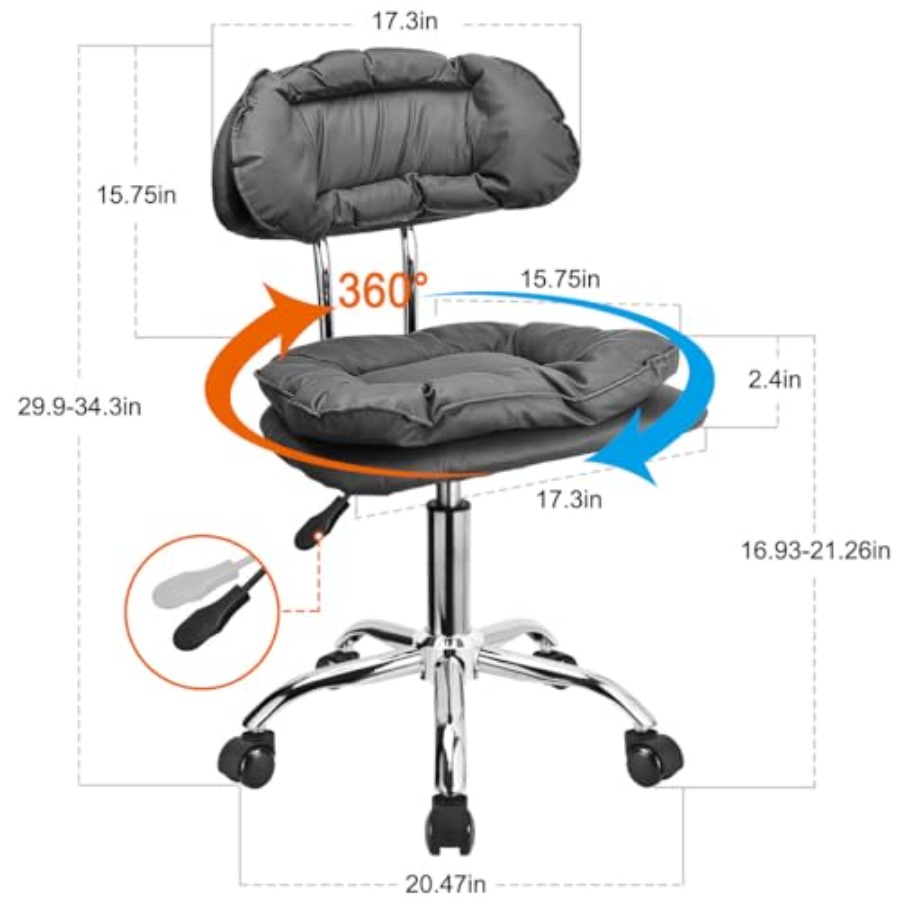 Rolling Stool Backrest Thick S - Home & Hotel Textiles Private Limited ulasan dan harga
