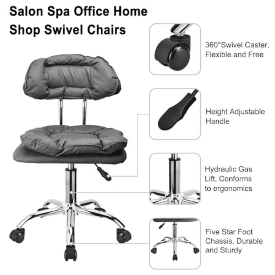 Rolling Stool Backrest Thick S - Home & Hotel Textiles Private Limited ulasan dan harga