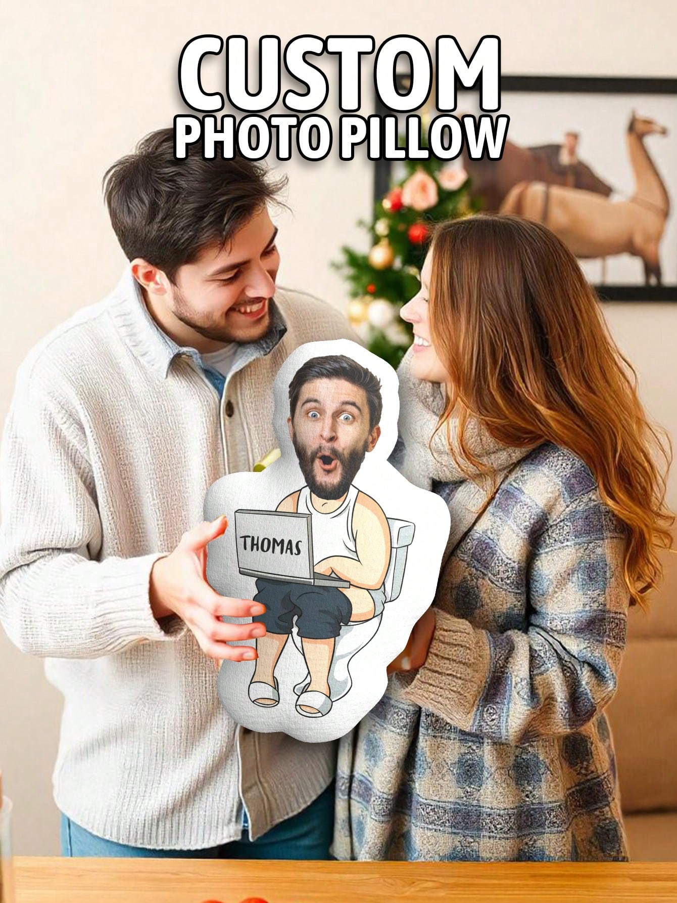 Custom Funny Ugly Face Pillow  - Home Textile ulasan dan harga
