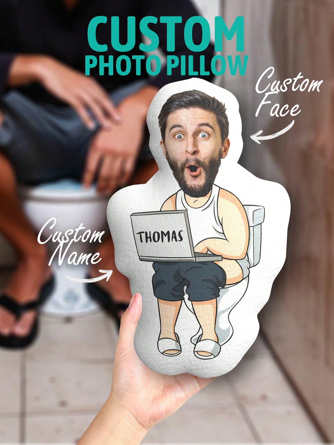Custom Funny Ugly Face Pillow  - Home Textile ulasan dan harga