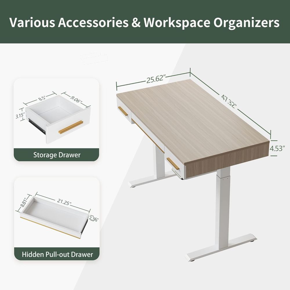 Electric Standing Desk, 3 Draw - Home & Hotel Textiles Private Limited ulasan dan harga