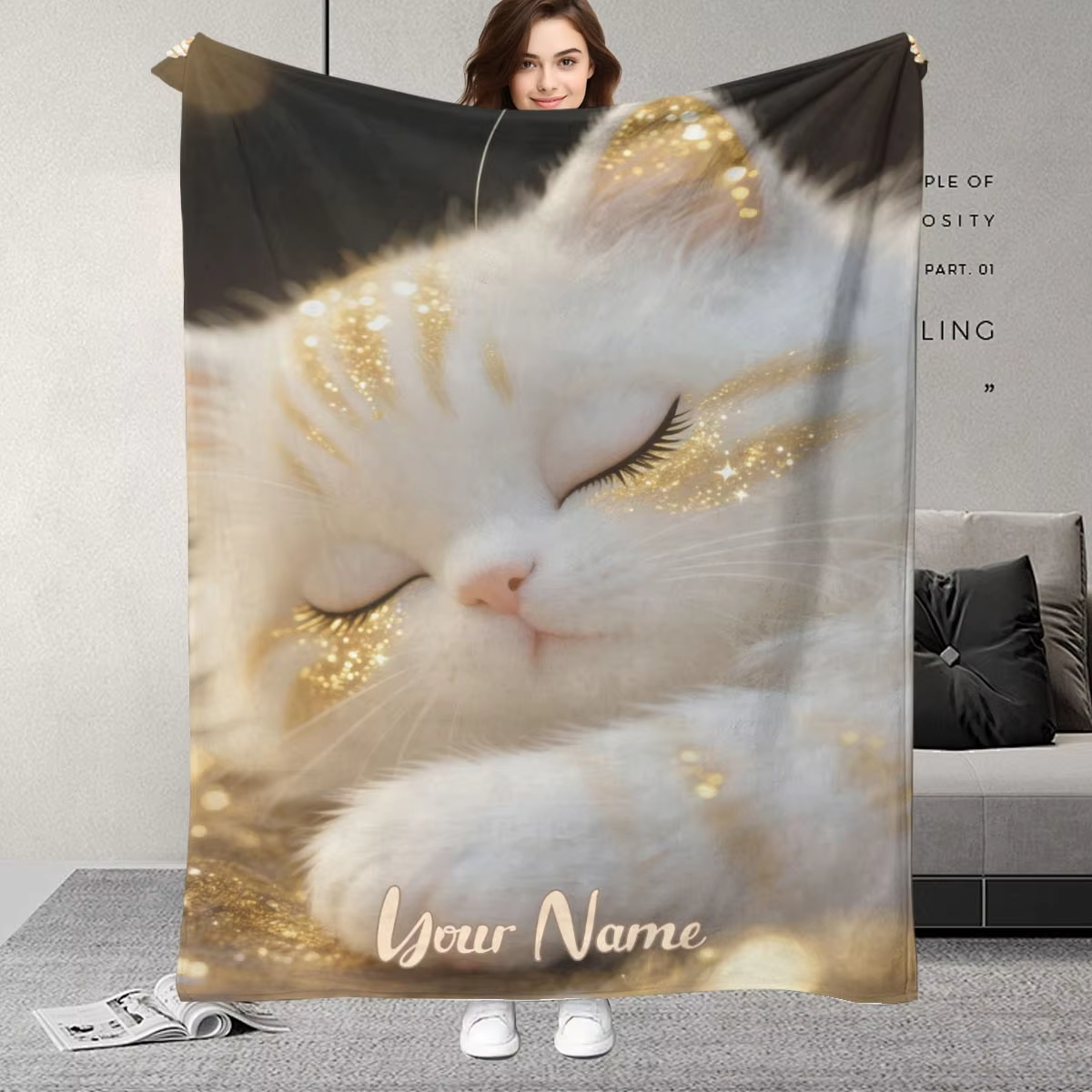 Custom Name Dreamy Cat Pattern - Home Textiles Images ulasan dan harga