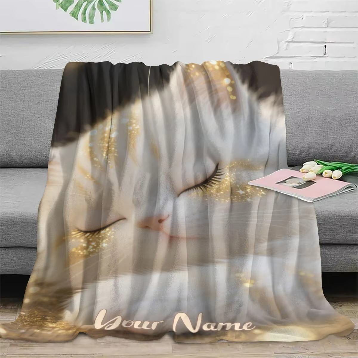 Custom Name Dreamy Cat Pattern - Home Textiles Images ulasan dan harga