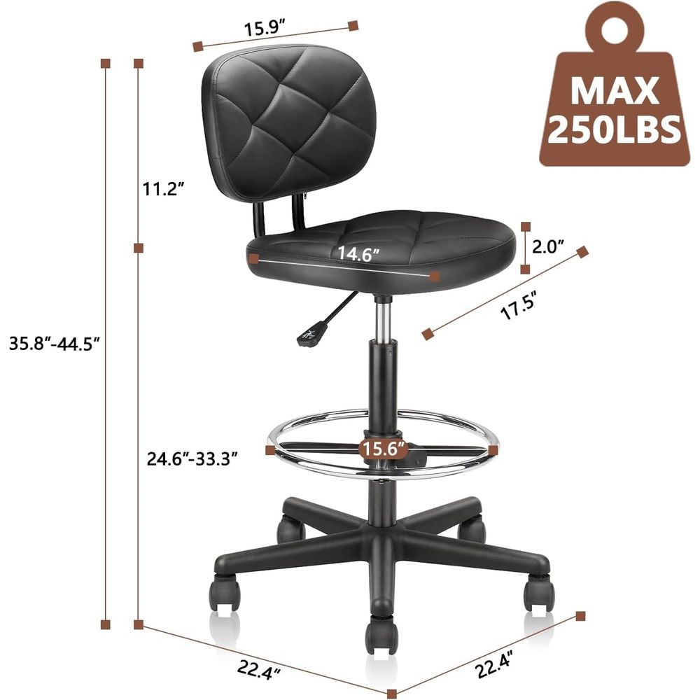 Adjustable Swivel Rolling Stoo - Home & Hotel Textiles Private Limited ulasan dan harga
