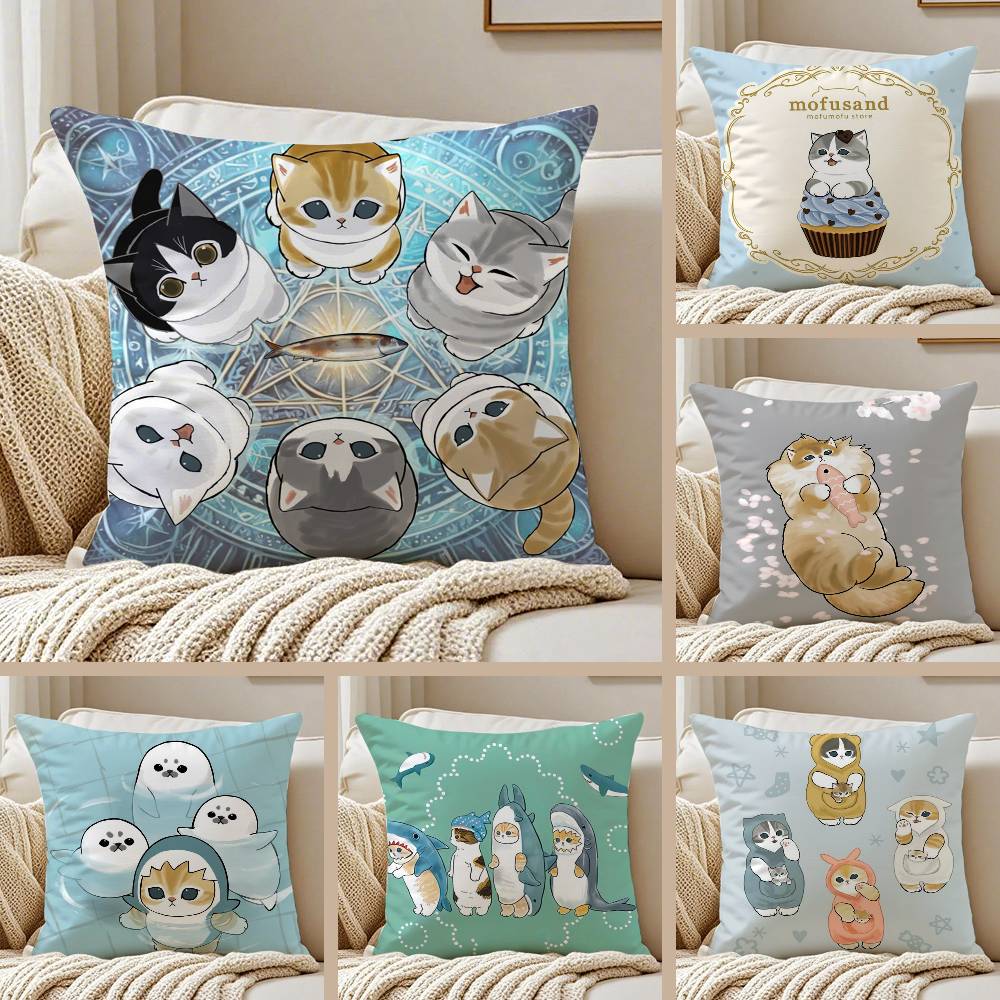 Luxury Cute mofusand cat Pillo - Luxury Home Textiles Usa ulasan dan harga