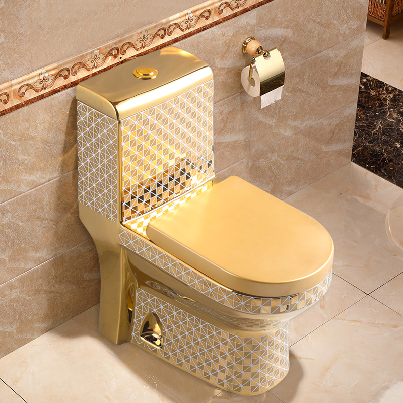 Golden Toilet,Modern One-Piece - P & C Home Textiles Usa ulasan dan harga