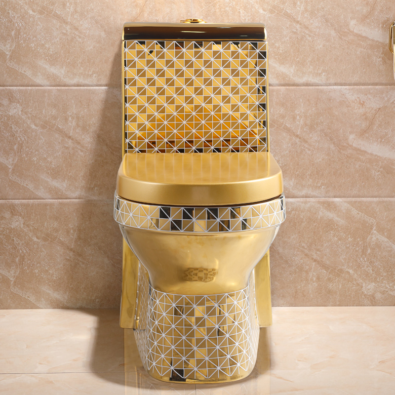 Golden Toilet,Modern One-Piece - P & C Home Textiles Usa ulasan dan harga