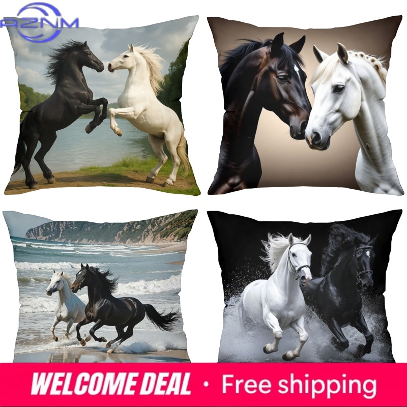 Horse Patterned Cushion Covers - Home Textiles Images ulasan dan harga