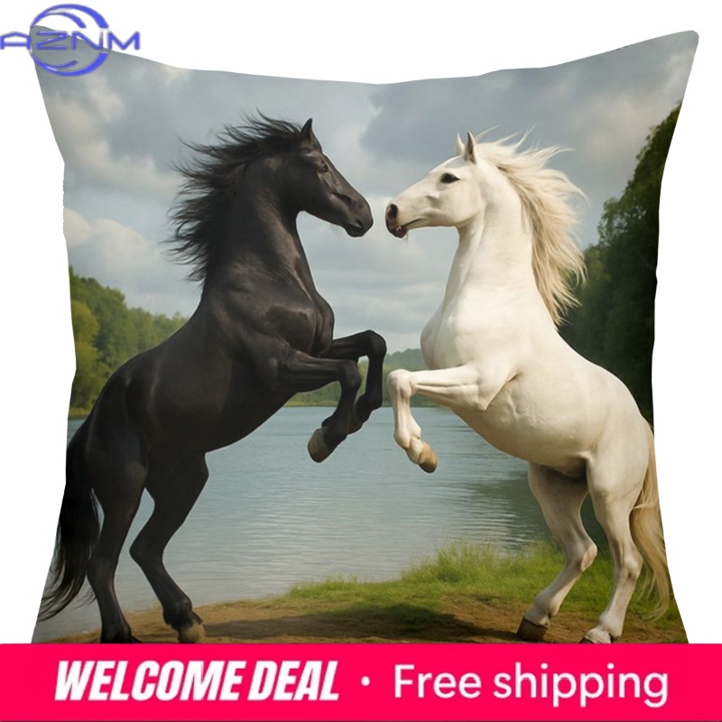 Horse Patterned Cushion Covers - Home Textiles Images ulasan dan harga